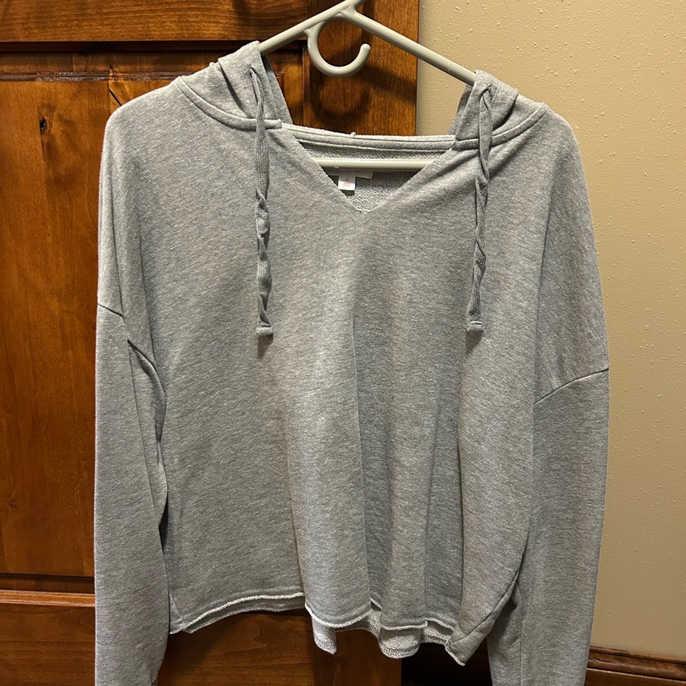 Gray Women's Hoodie Top
